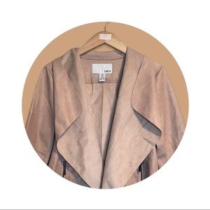 Light Pink Leather Flyaway Jacket💓